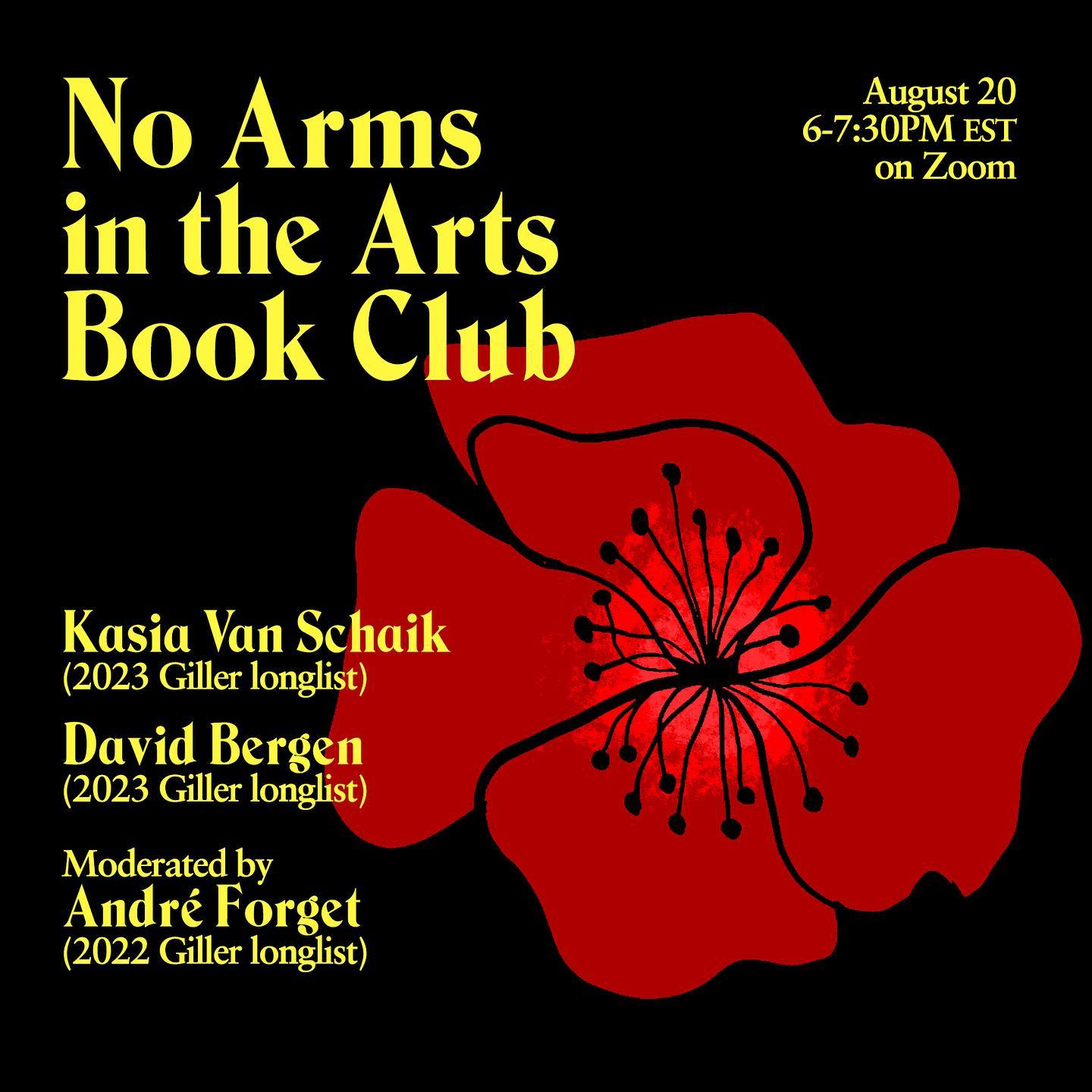 No arms in the arts book club August 20