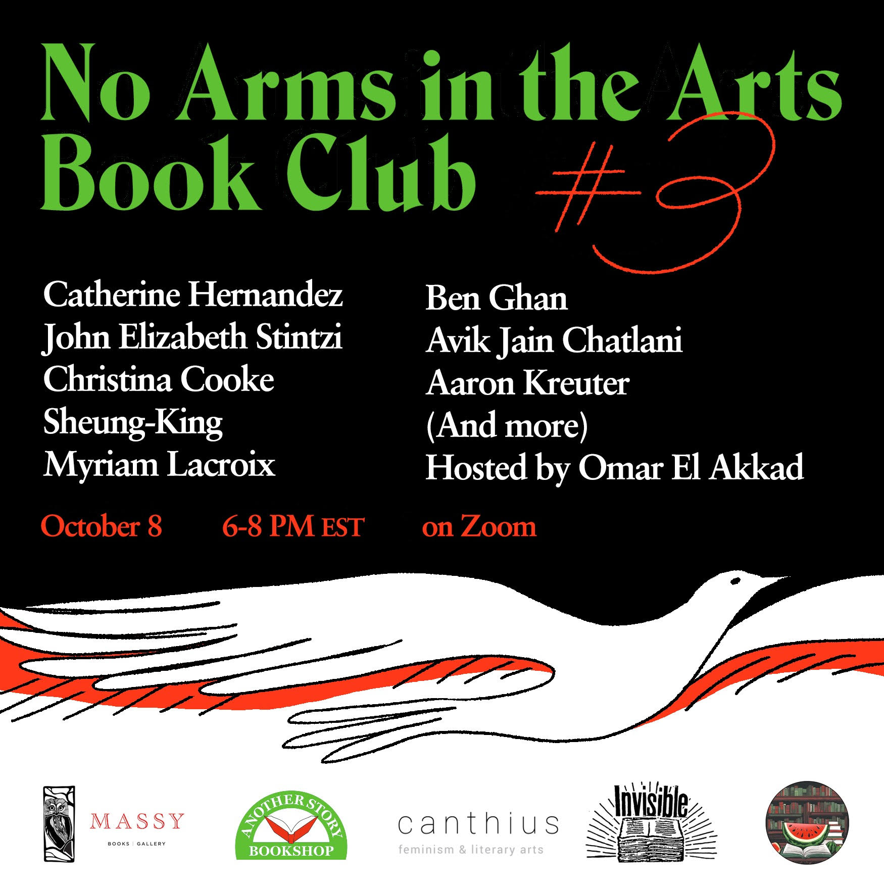 No arms in the arts book club October 8