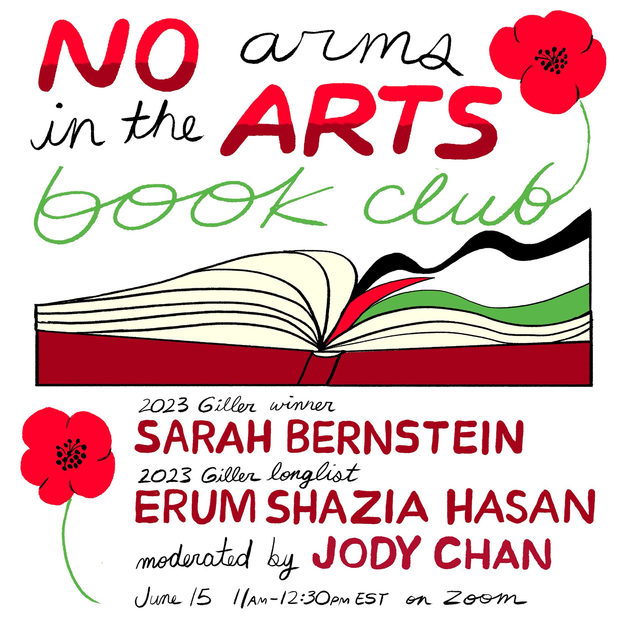 No Arms in the Arts book club poster /